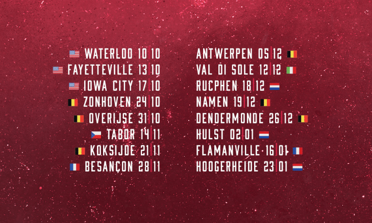 Calendrier des manches de la Coupe du Monde UCI
